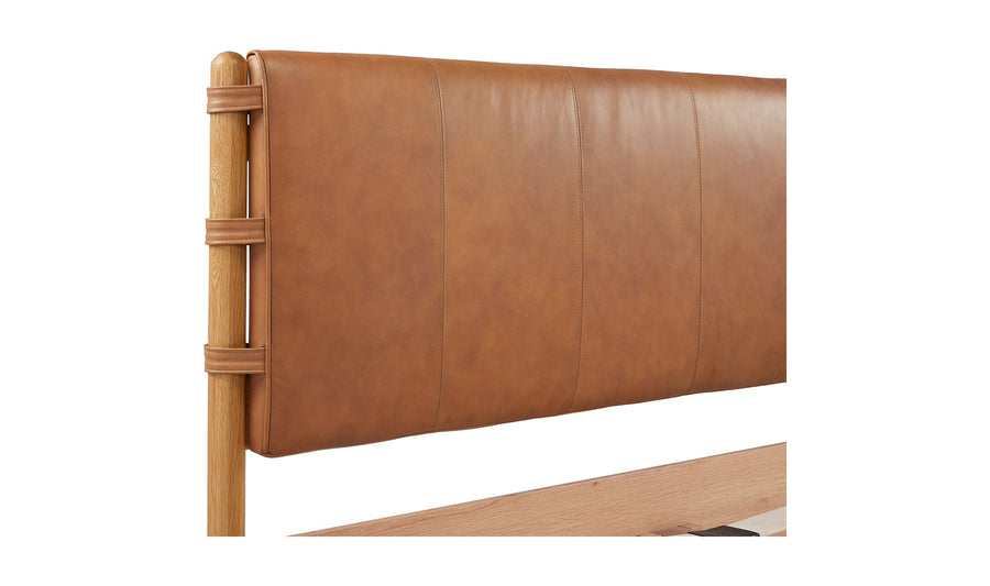 DUNDEE CAMEL LEATHER UPHOLSTERED BED