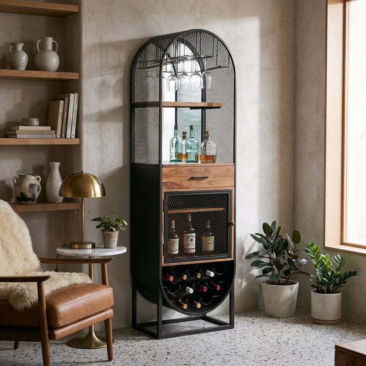 DUNHAM ARCHED WINE & BAR CABINET