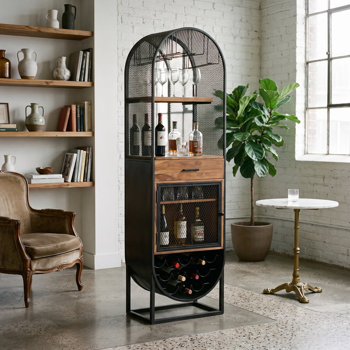 DUNHAM ARCHED WINE & BAR CABINET