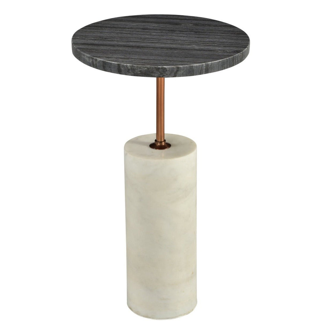 DUSK BLACK+WHITE MARBLE ACCENT TABLE