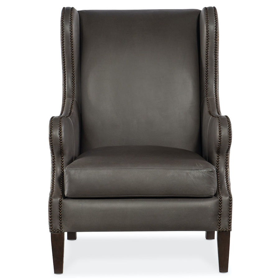 DUTTON LEATHER CLUB CHAIR w/ FAUX CROC