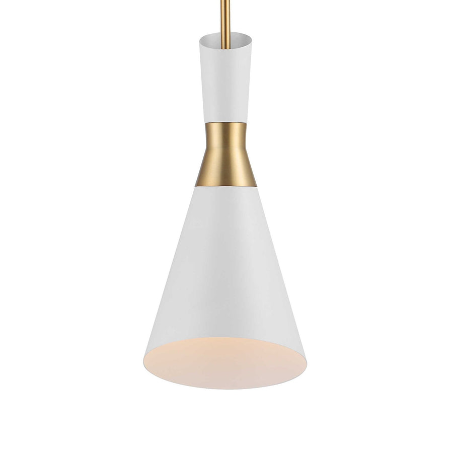 EAMES WHITE & BRASS MINI PENDANT