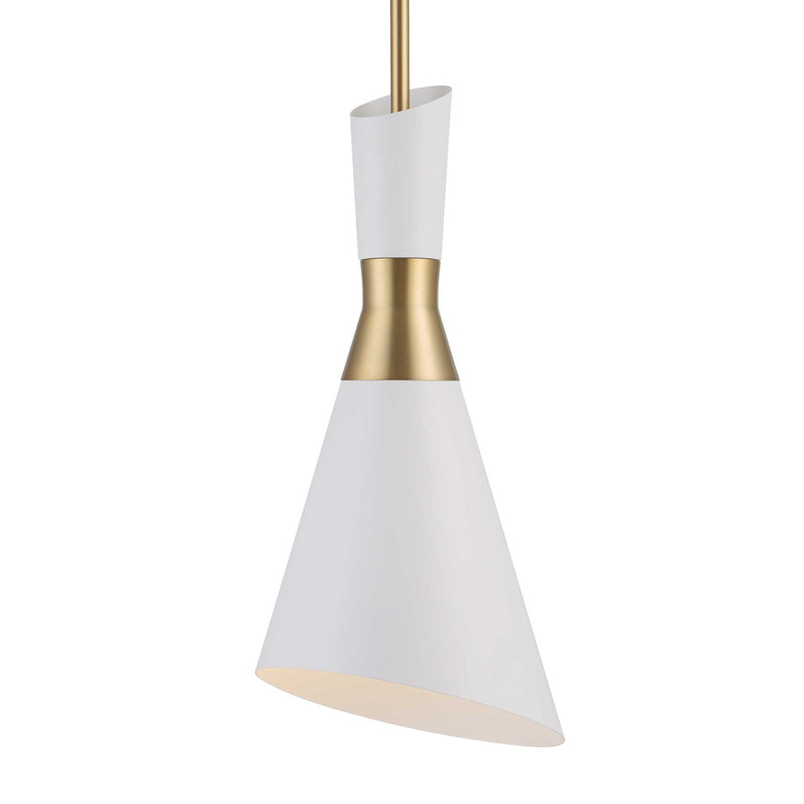 EAMES WHITE & BRASS MINI PENDANT