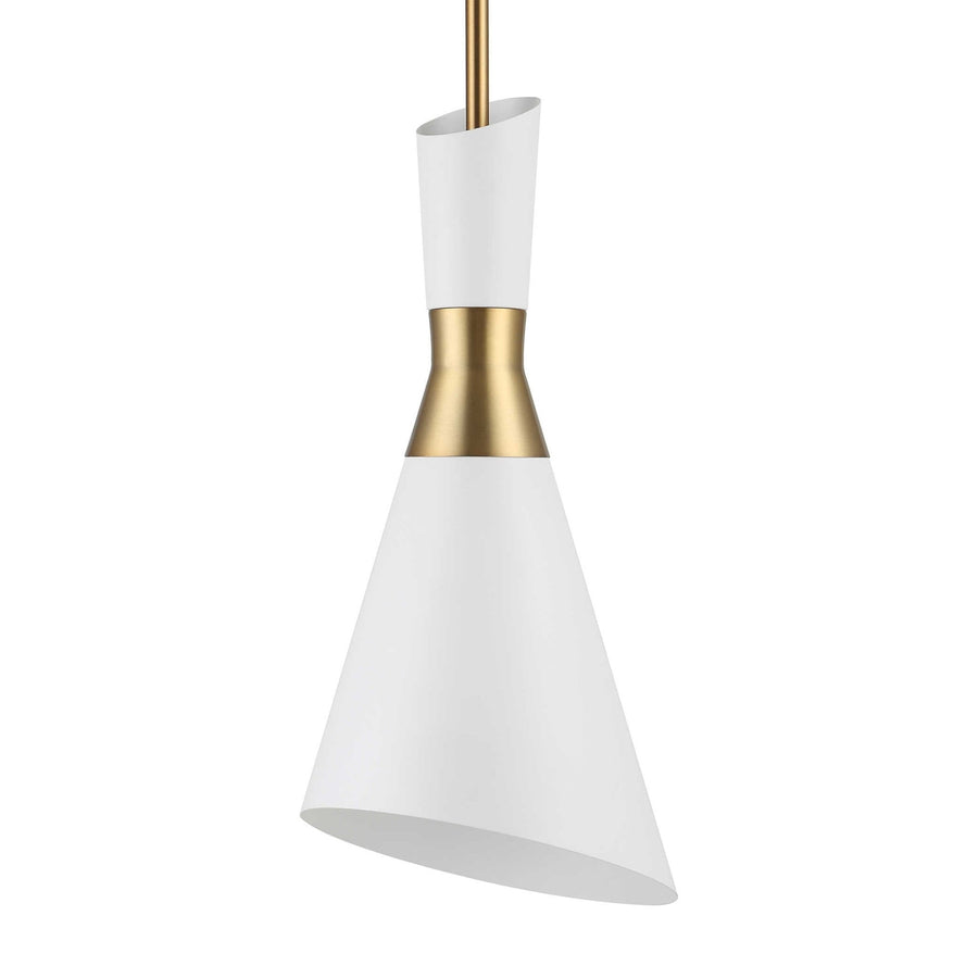 EAMES WHITE & BRASS MINI PENDANT