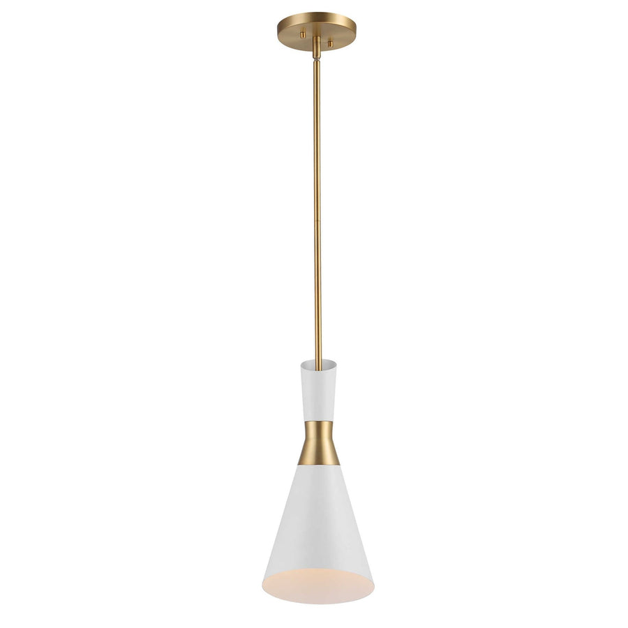 EAMES WHITE & BRASS MINI PENDANT