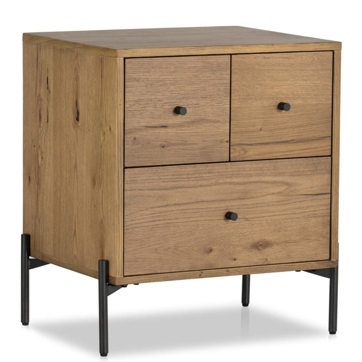 EATON AMBER OAK & RESIN NIGHTSTAND