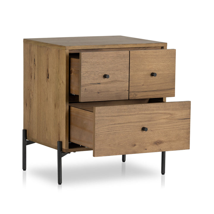 EATON AMBER OAK & RESIN NIGHTSTAND