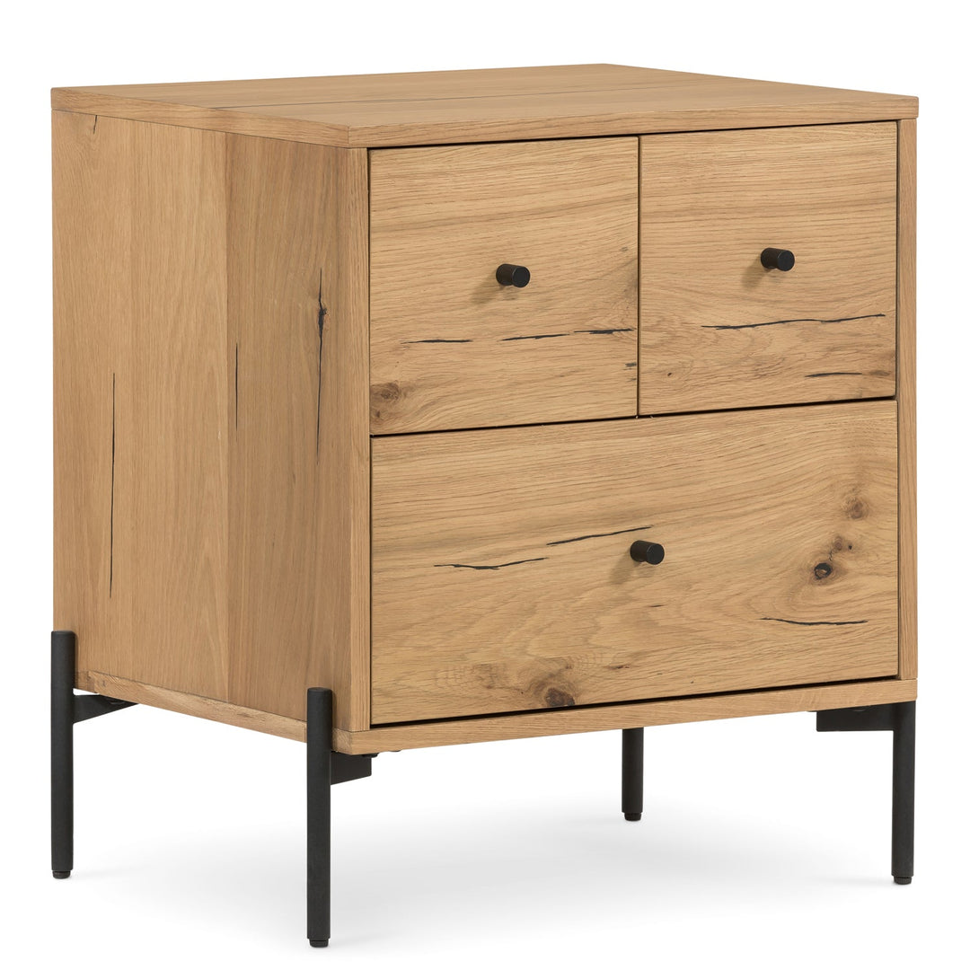 EATON LIGHT OAK & RESIN NIGHTSTAND