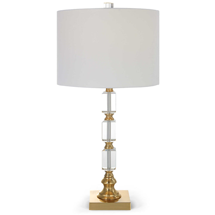 EDITH CRYSTAL + PLATED BRASS TABLE LAMP