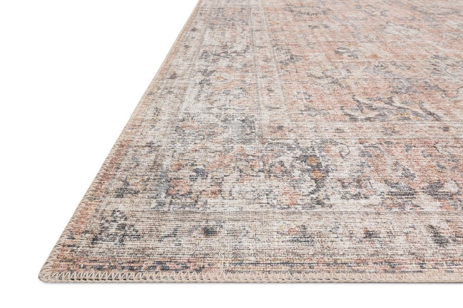 EDITH VINTAGE PRINT RUG: GRAY, APRICOT