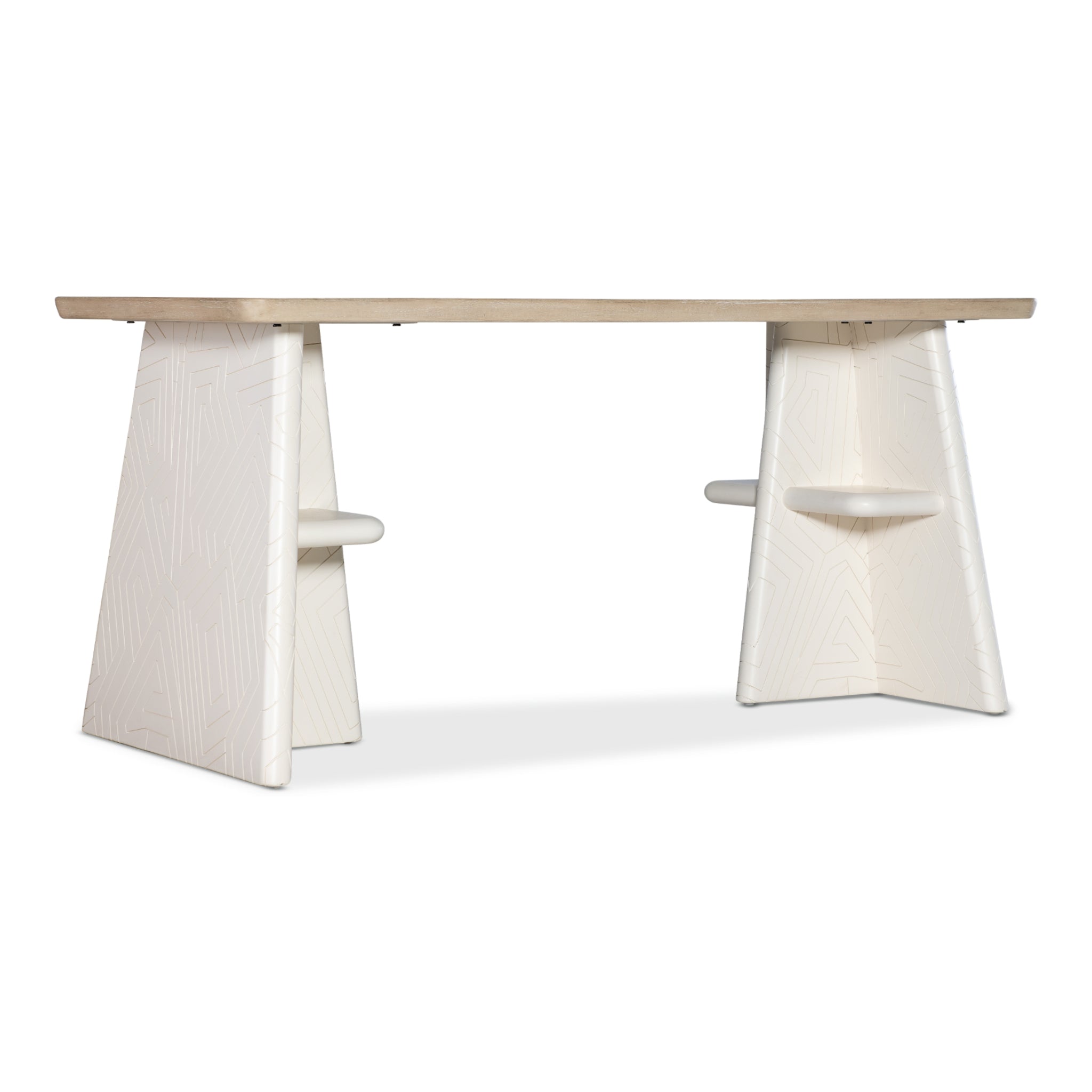 EFFIE CARVED GEOMETRIC MOTIF WRITING DESK: CREAM – ShopDesignTap