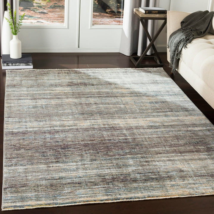 ELIA RUG: CHARCOAL, OLIVE MULTI