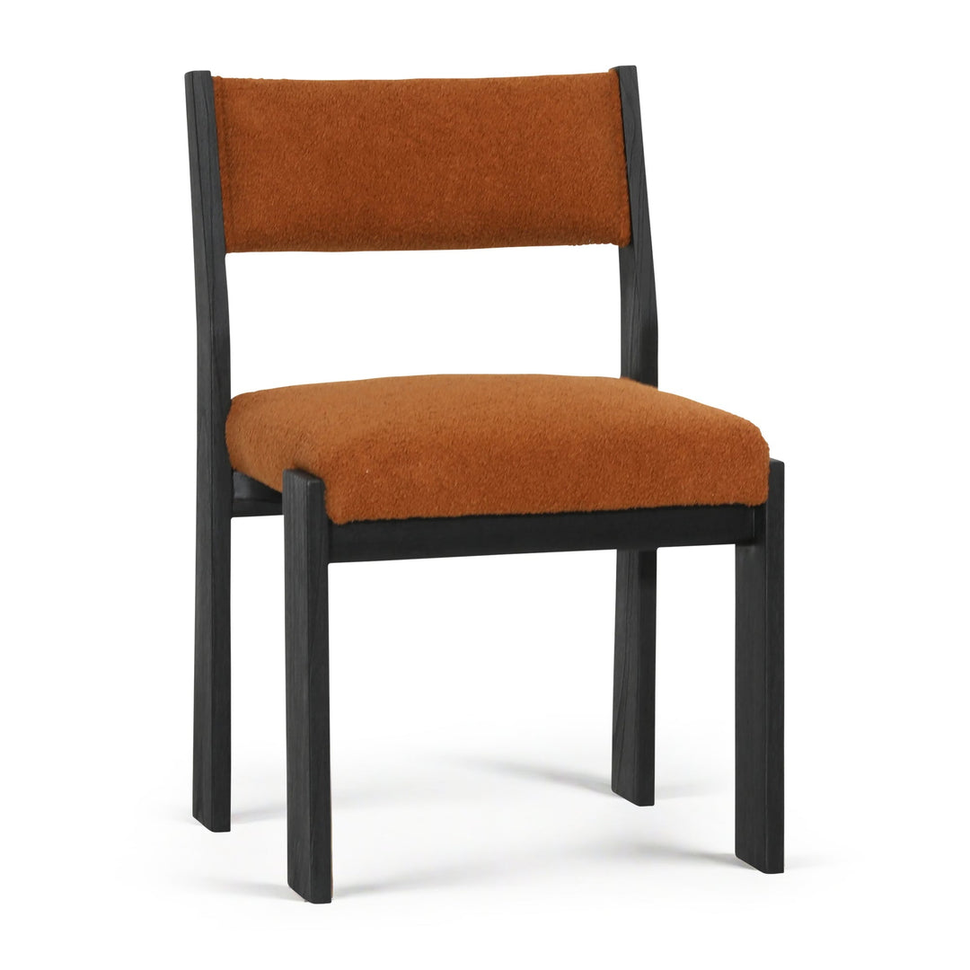 ELIJAH RUST BOUCLE DINING CHAIR | SET OF 2