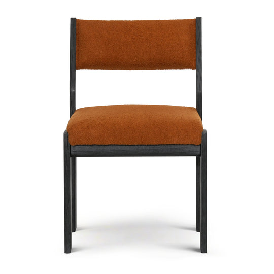 ELIJAH RUST BOUCLE DINING CHAIR | SET OF 2