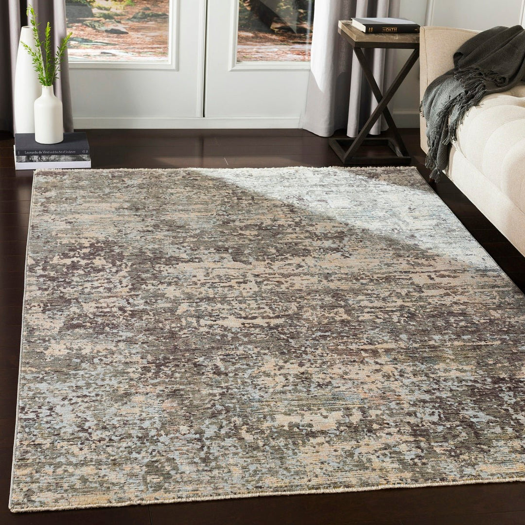 ELIN RUG: CHARCOAL, OLIVE MULTI