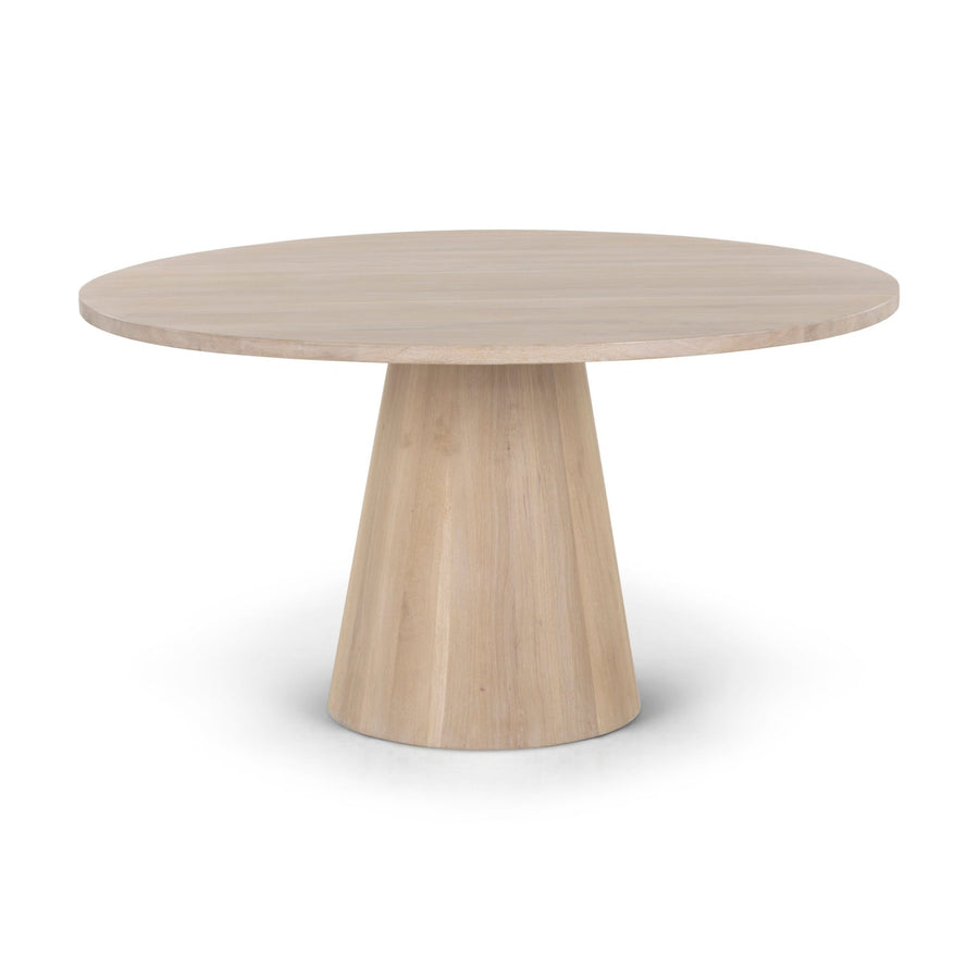 ELINA 54"ROUND DINING TABLE - LIGHT OAK - FRONT VIEW