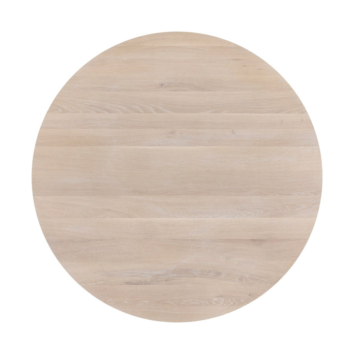 ELINA 54"ROUND DINING TABLE - LIGHT OAK - UPPER VIEW