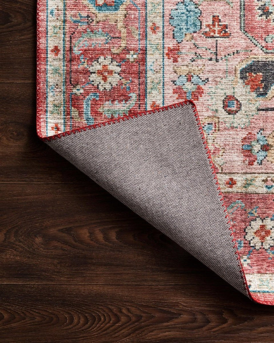 ELLIE VINTAGE PRINT RUG: BRICK, OCEAN