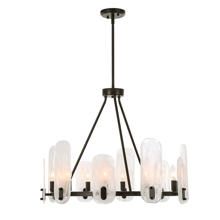 ELLIPSE 10 LIGHT DARK BRONZE CHANDELIER