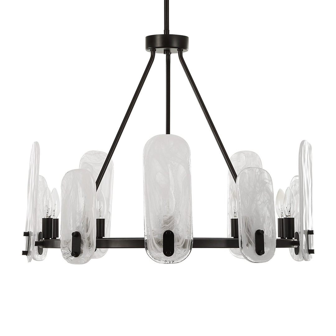 ELLIPSE 10 LIGHT DARK BRONZE CHANDELIER