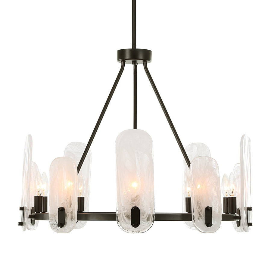 ELLIPSE 10 LIGHT DARK BRONZE CHANDELIER