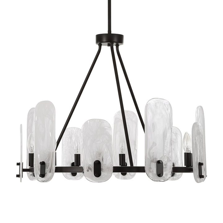 ELLIPSE 10 LIGHT DARK BRONZE CHANDELIER