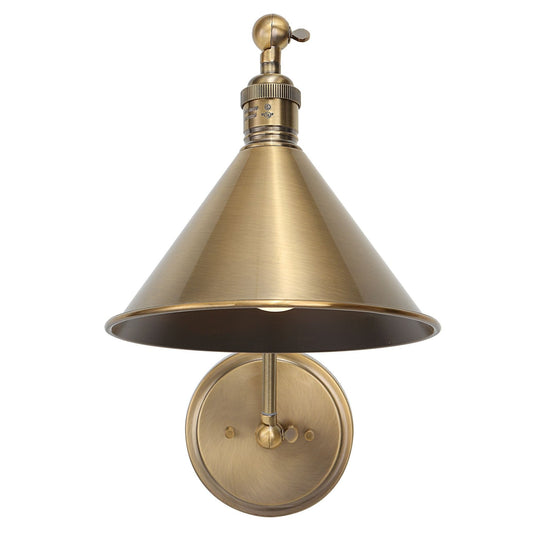 ELLIS ADJUSTABLE ARM WALL SCONCE: ANTIQUE BRASS