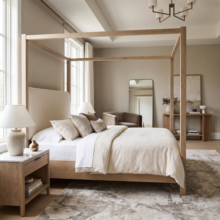 ELLIS CANOPY BED: LIGHT WARM WASH