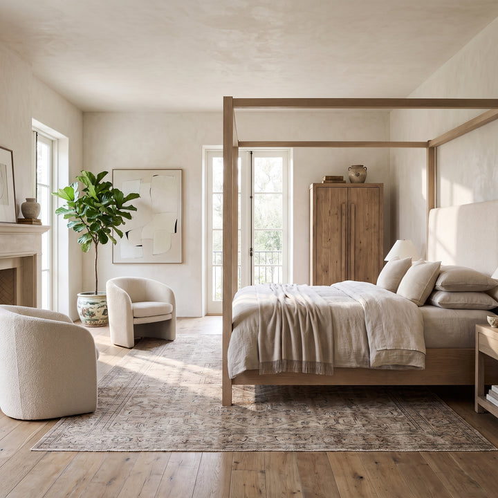 ELLIS CANOPY BED: LIGHT WARM WASH