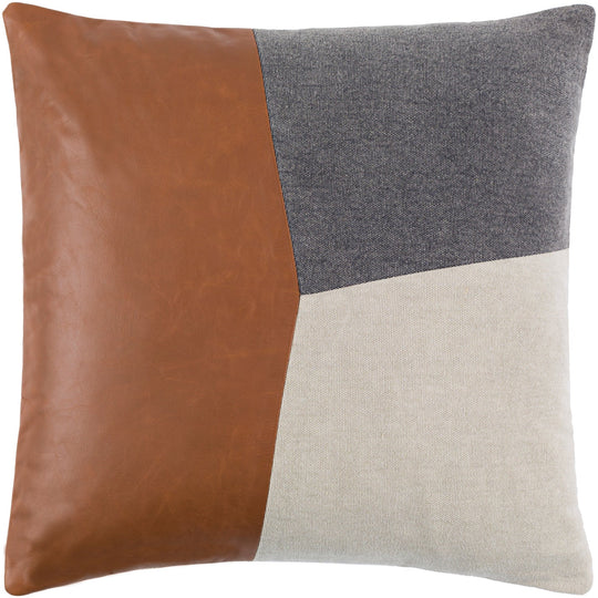 ELLIS LEATHER PATCHWORK PILLOW