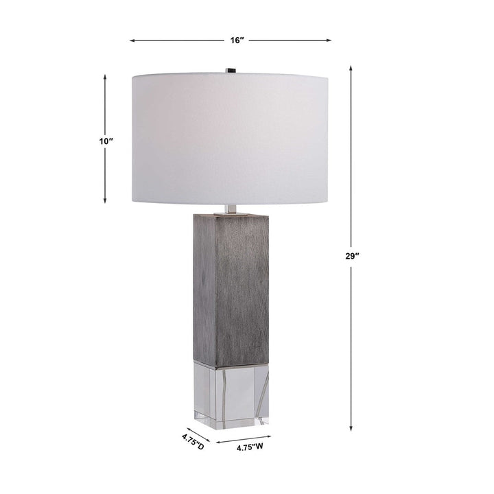 ELSA GREY BLOCK LAMP