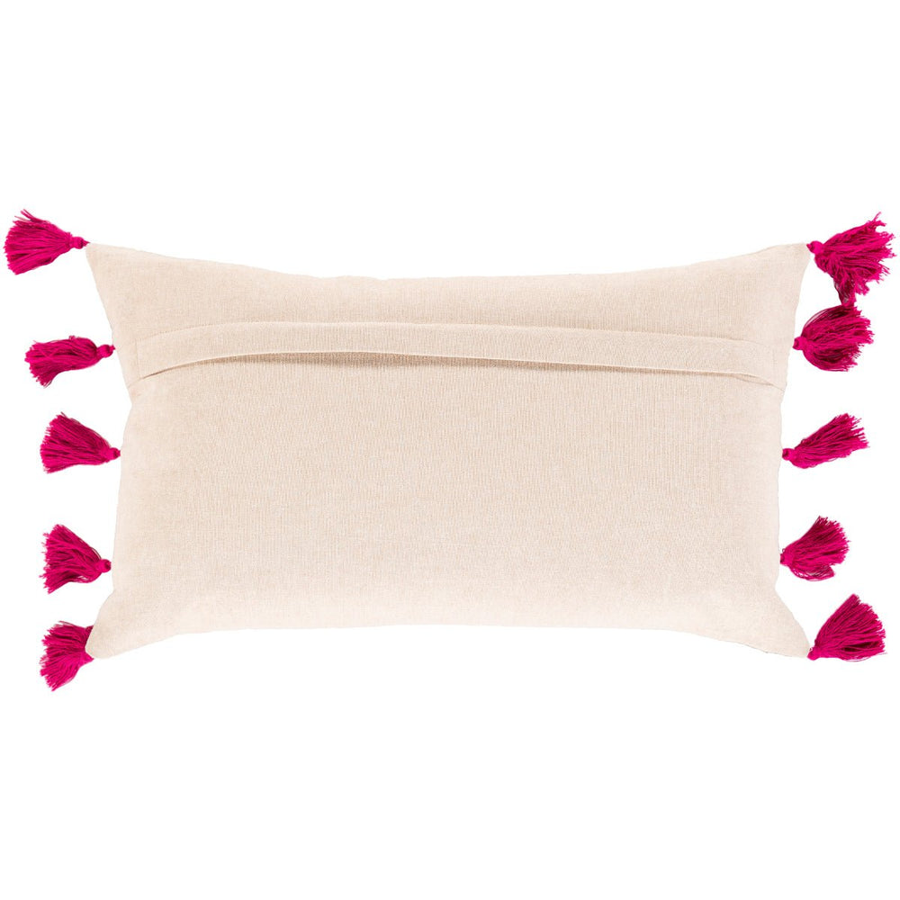 EMBROIDERED + BEADED ELEPHANT LUMBAR PILLOW