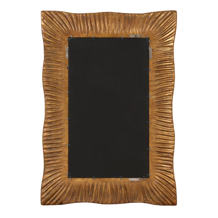 EMERSON SCALLOPED ANTIQUE GOLD MIRROR