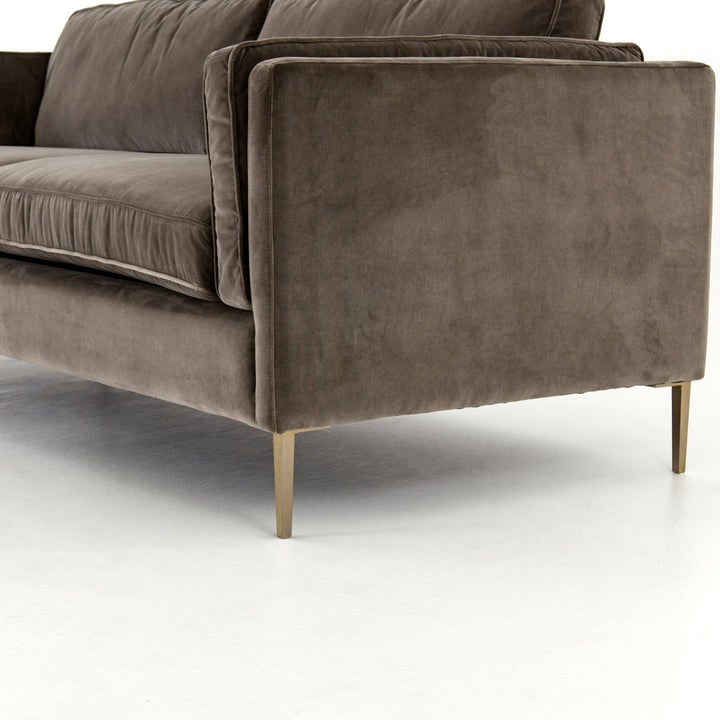 EMERY SOFA: BIRCH - GREY VELVET