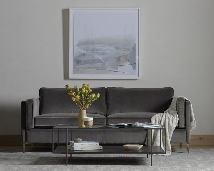 EMERY SOFA: BIRCH - GREY VELVET