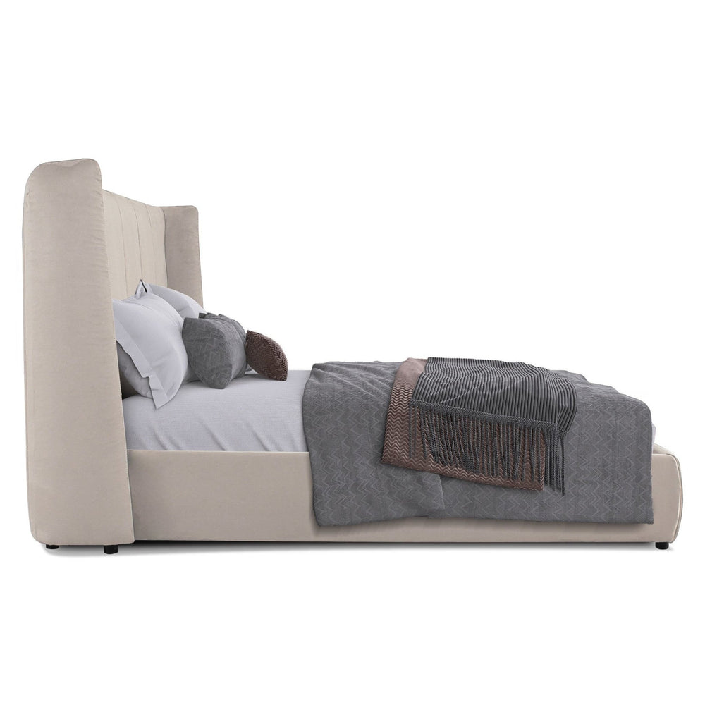 EMILIA BEIGE VELVET BED