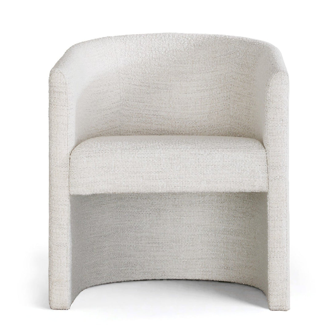 ENCOMPASS WHITE BOUCLE DINING CHAIR