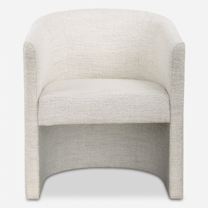 ENCOMPASS WHITE BOUCLE DINING CHAIR