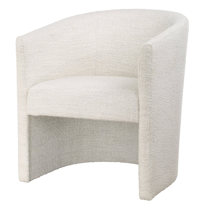 ENCOMPASS WHITE BOUCLE DINING CHAIR