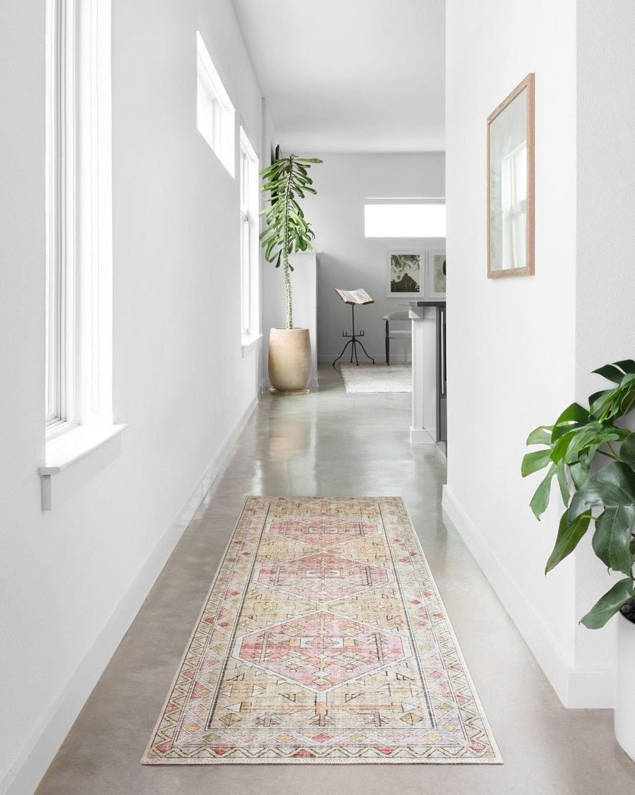 ENID VINTAGE PRINT RUG: GOLD, BLUSH