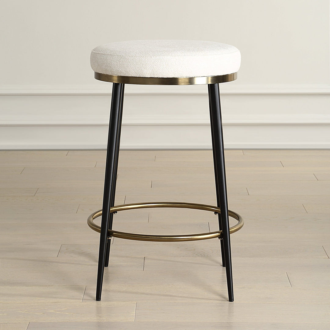 ENSEMBLE CREAM CHENILLE COUNTER STOOL