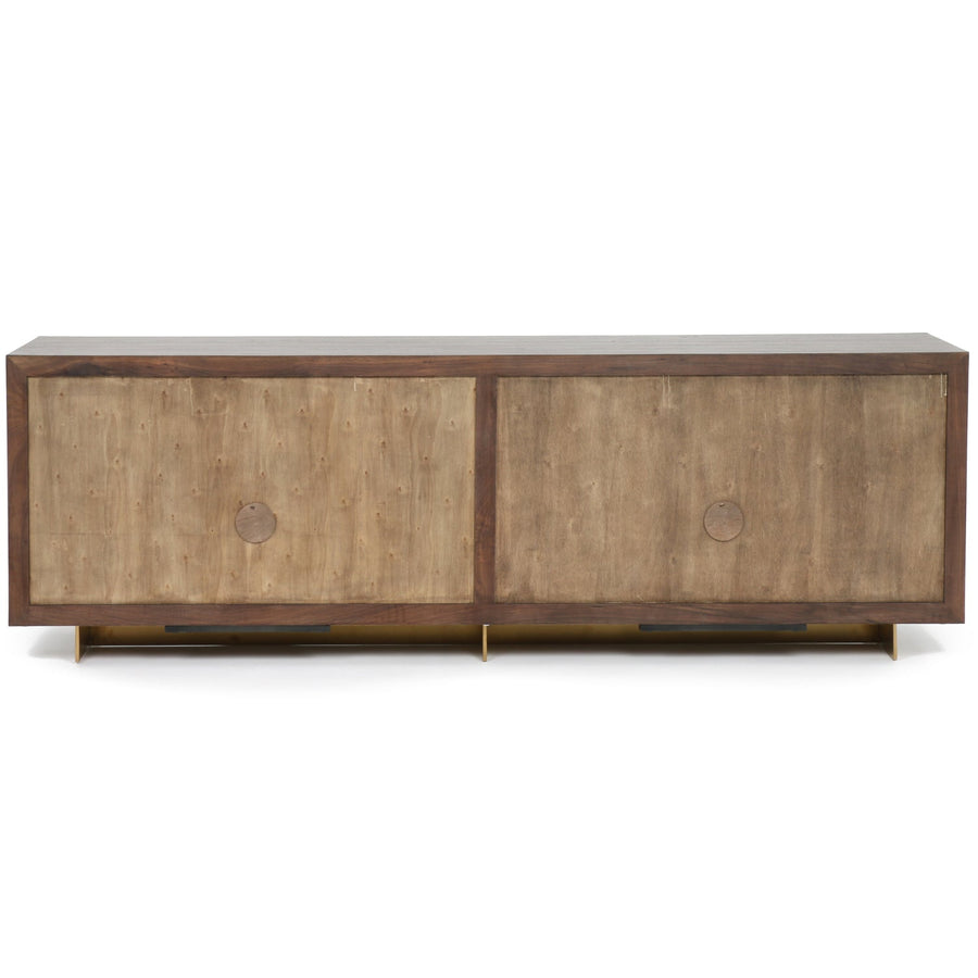 ENZO DARK WALNUT + BRASS CLAD SIDEBOARD