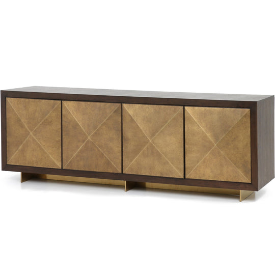 ENZO DARK WALNUT + BRASS CLAD SIDEBOARD