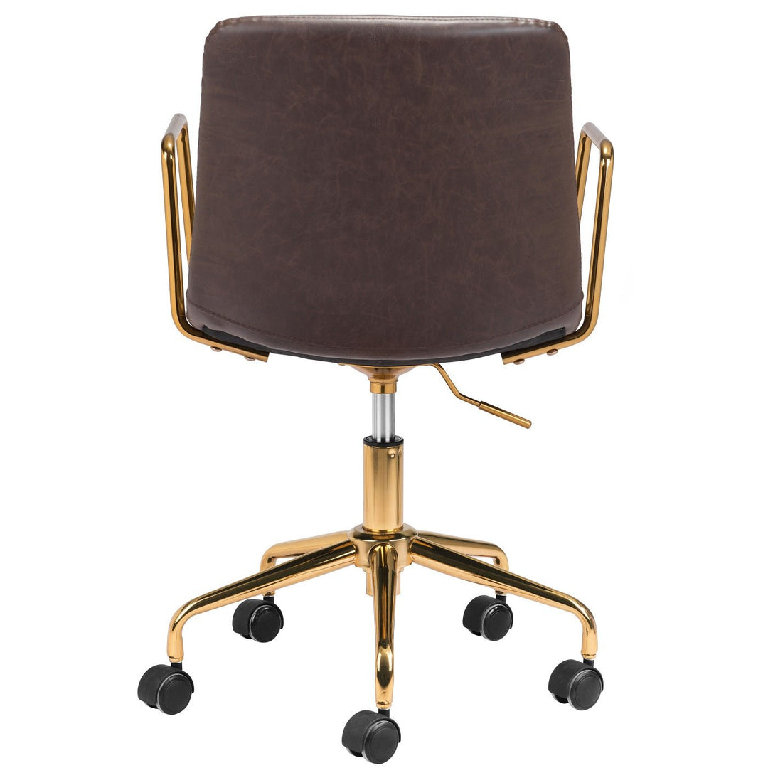 ERIC BROWN + GOLD OFFICE CHAIR