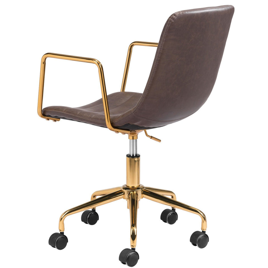 ERIC BROWN + GOLD OFFICE CHAIR