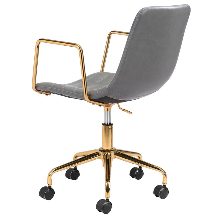 ERIC GREY + GOLD OFFICE CHAIR