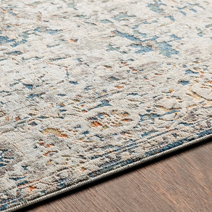 ERIS RUG: SILVER, TEAL MULTI