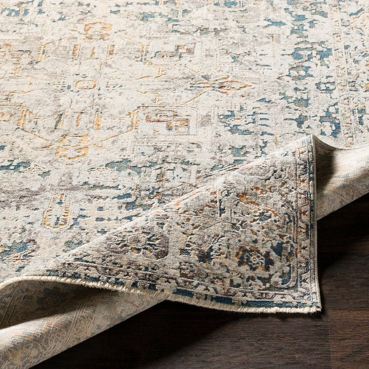 ERIS RUG: SILVER, TEAL MULTI