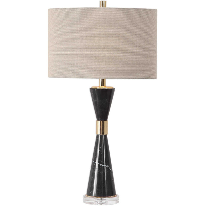 EROS BLACK MARBLE OVAL TABLE LAMP