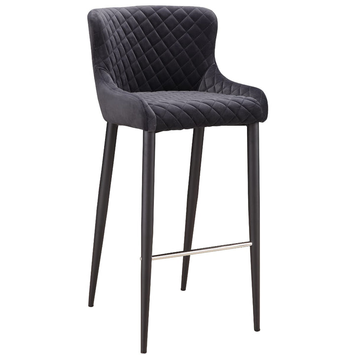 ETTA BAR STOOL: DARK GREY